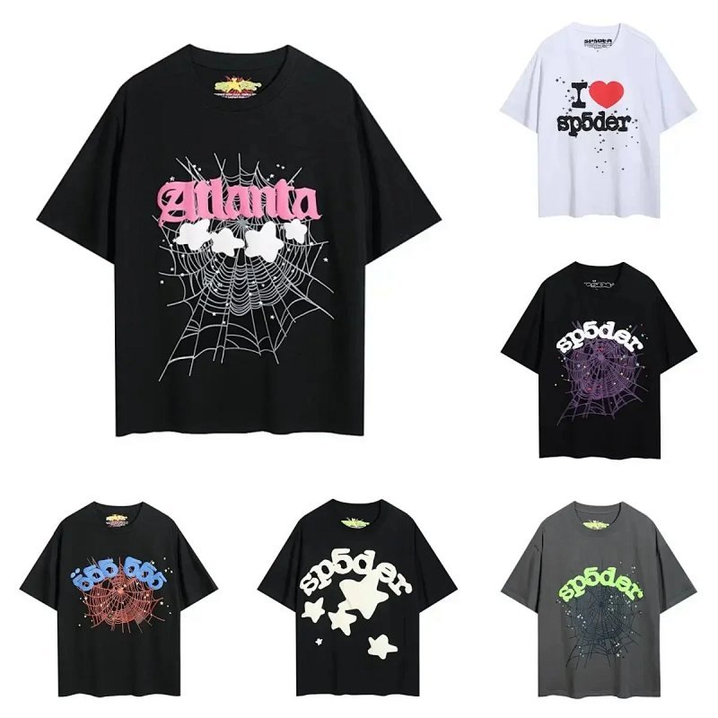 Kakobuy spreadsheet t-shirts - Atlanta Spiderweb Graphic Print Short Sleeve T-Shirt product image