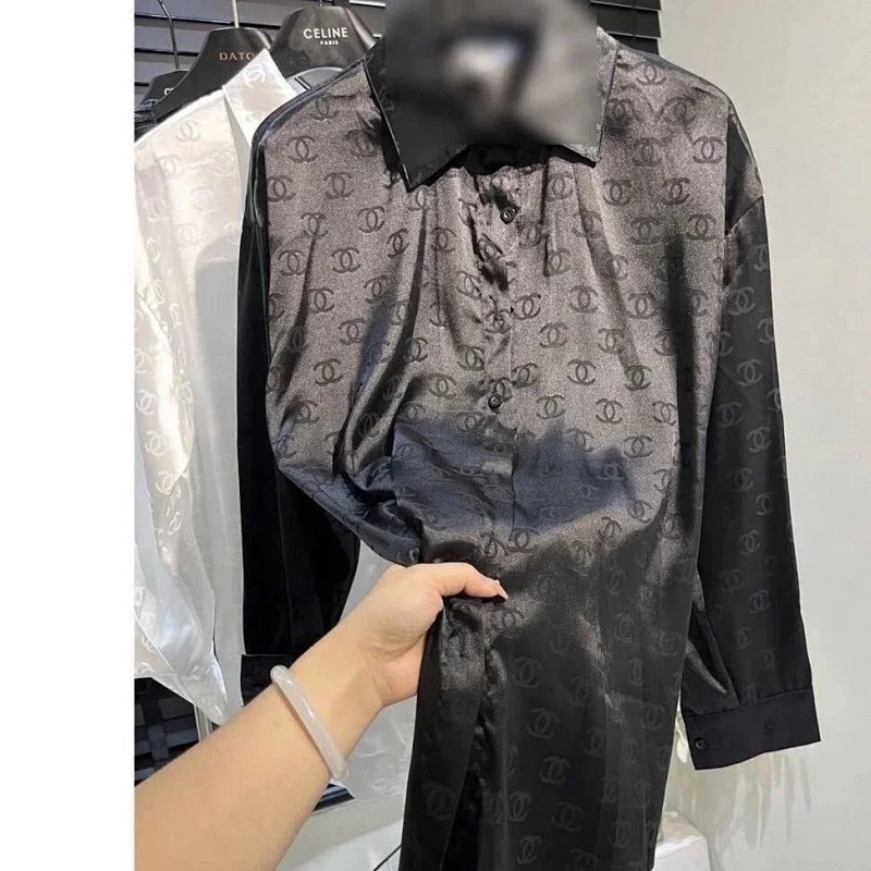 Kakobuy spreadsheet t-shirts - Black Monogram Pattern Long-Sleeve Shirt product image