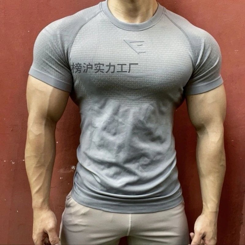 Kakobuy spreadsheet t-shirts - DX142 Seamless Textured Knit Short Sleeve Gym T-Shirt product image