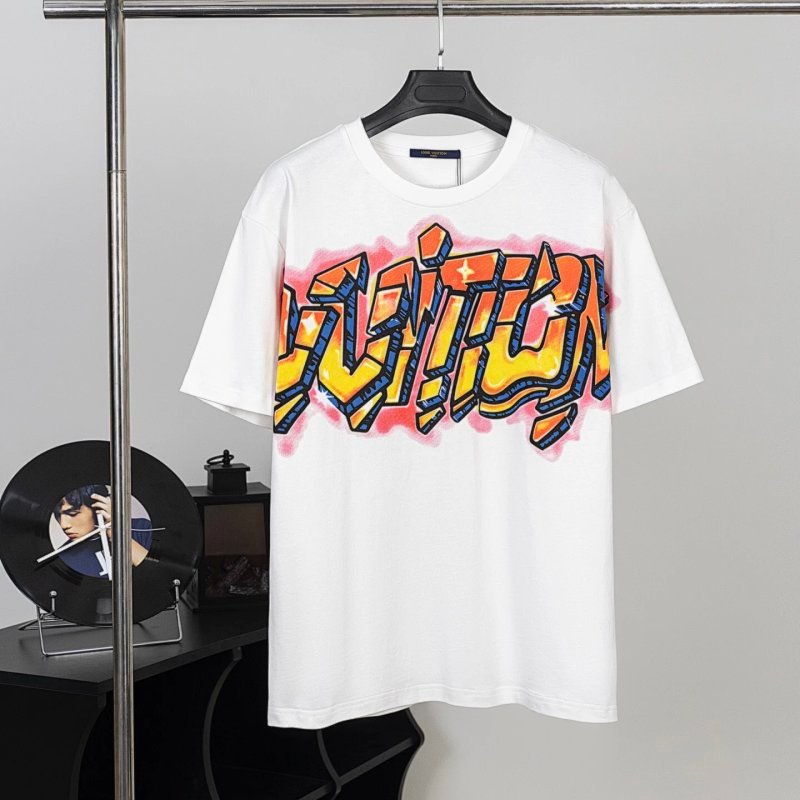 Kakobuy spreadsheet t-shirts - Flame Rock Graffiti Letter Print Short-Sleeve T-Shirt product image