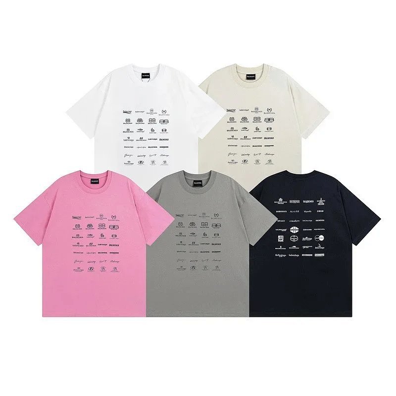 Kakobuy spreadsheet t-shirts - Multi-Logo Graphic Print Loose Fit T-Shirt product image