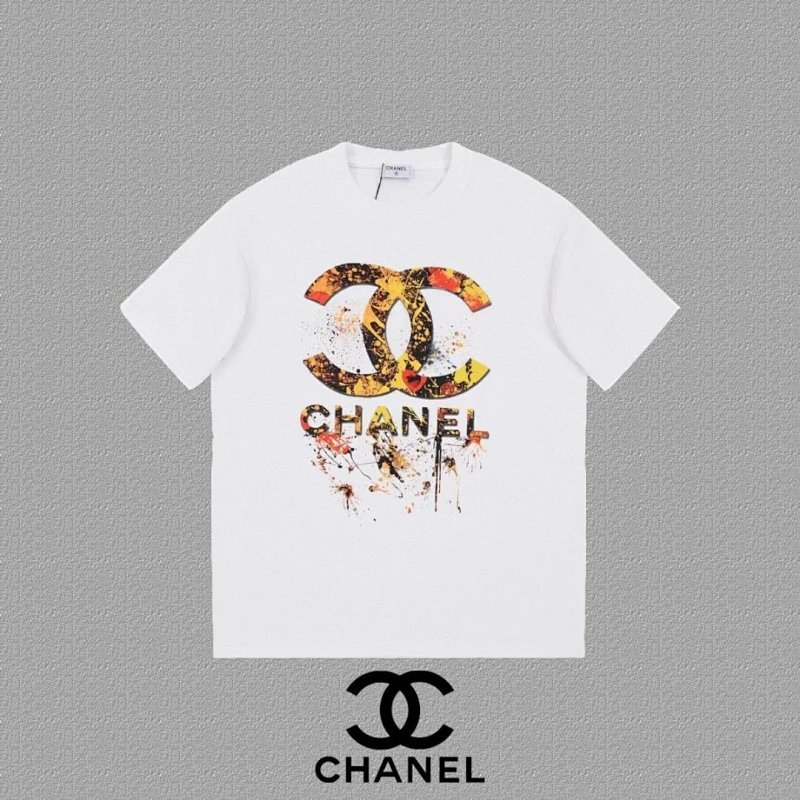 Kakobuy spreadsheet t-shirts - Paint Splatter Logo Print Crew Neck Short-Sleeve T-Shirt product image