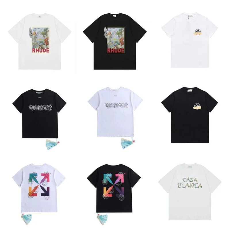 Kakobuy spreadsheet t-shirts - +++ZW-1新款运动印花休闲半袖T恤男女宽松圆领时尚潮流 product image