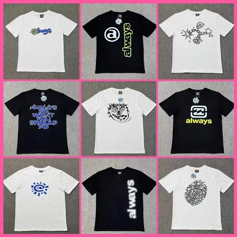 Kakobuy spreadsheet t-shirts - 休闲宽松高街情侣短袖T恤男女款 product image