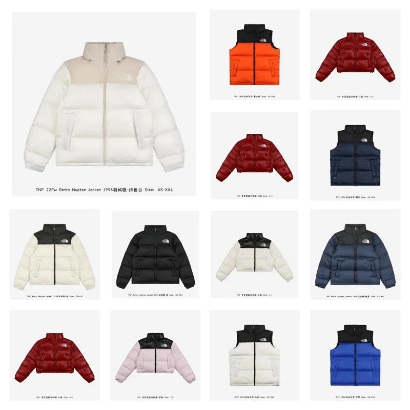 Kakobuy spreadsheet The North Face hoodies - The North Face 1996 Retro Nuptse Colorblock Puffer Jacket product image