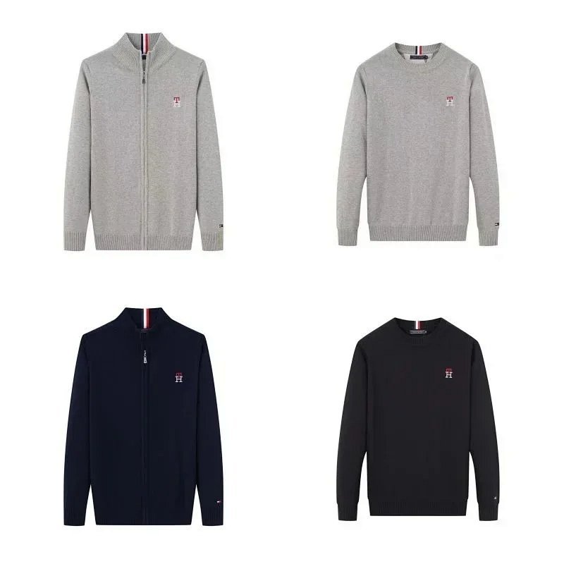 Kakobuy spreadsheet Tommy Hilfiger hoodies - Tommy Hilfiger Monogram Embroidered Crewneck and Zip-Up Knit Sweaters product image