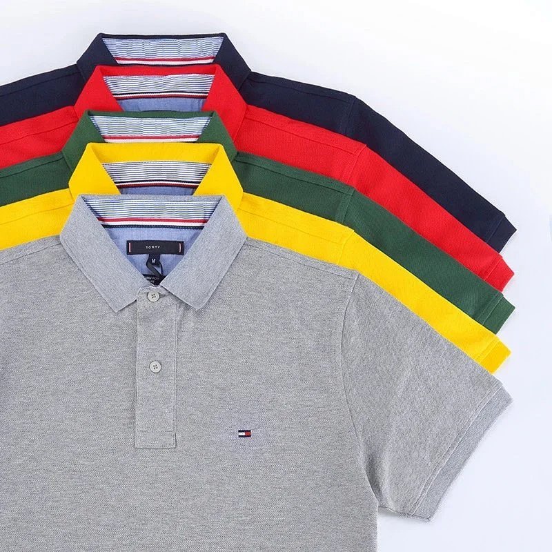 Kakobuy spreadsheet Tommy Hilfiger t-shirts - Tommy Hilfiger Striped Collar Short-Sleeve Polo Shirt product image