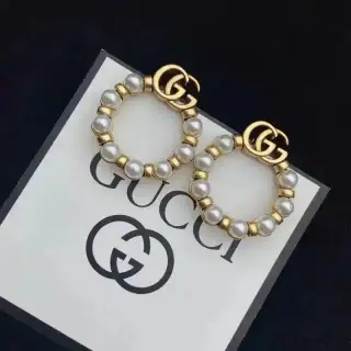 Kakobuy spreadsheet Gucci jewelry - Gucci Double G Gold-Tone and Pearl Earrings product image