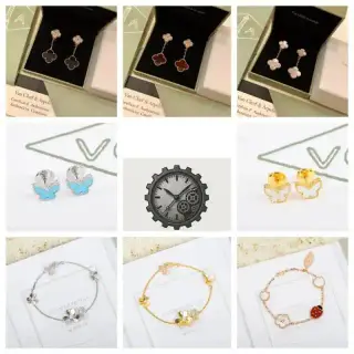 Kakobuy spreadsheet Van Cleef & Arpels jewelry - Van Cleef & Arpels Clover, Butterfly, and Ladybug Motif Earrings and Bracelets Set product image