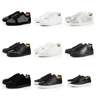 Kakobuy Spreadsheet Produktbild Christian Louboutin shoes - Christian Louboutin Schwarze Wildleder-Sneaker mit Nieten