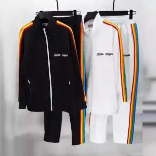 Kakobuy Spreadsheet Produktbild Palm Angels tracksuits and sets - Palm Angels Unisex-Trainingsanzug im Colorblock-Design mit Regenbogen-Seitenstreifen